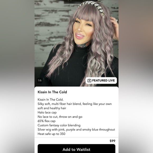 Rebel Gypsy Kissin in the Cold Wig - Picture 2 of 7